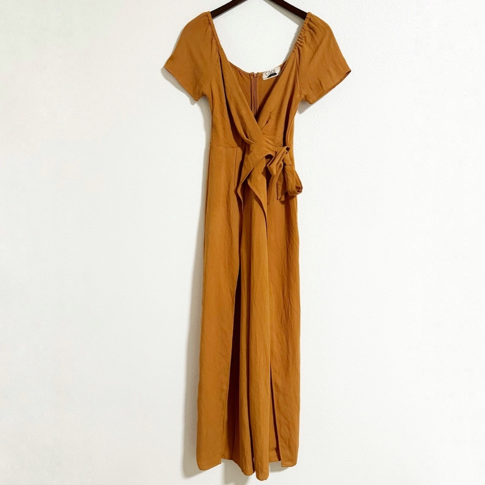 Cage Slit Wide Leg Jumpsuit